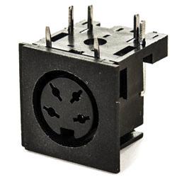 Roxburgh EMC 4 Pole Right Angle Din Socket, 2A, 100 V ac, Female, PCB Mount