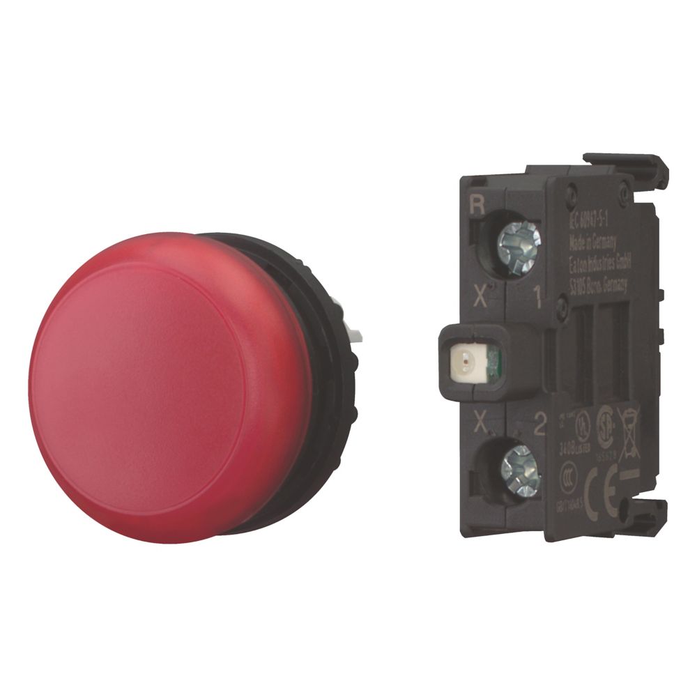 Eaton, M22 Red Indicator, 22.5mm Cutout, IP66, IP69K, Round