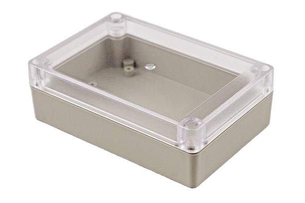 Hammond RP Series Light Grey ABS General Purpose Enclosure, IP65, Clear Lid, 125 x 85 x 40mm