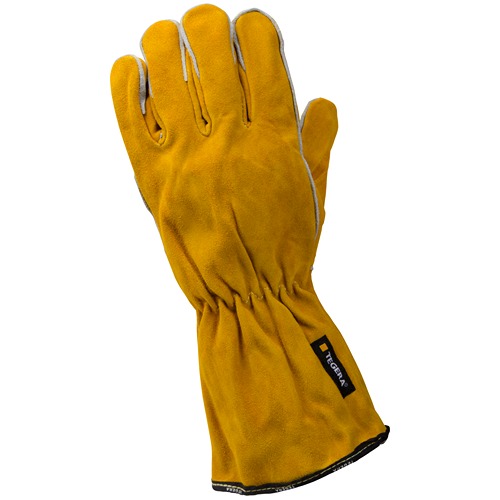 Tegera 19 Yellow Leather Work Gloves, Size 10