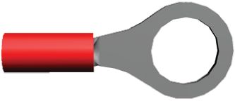 TE Connectivity, PIDG Insulated Ring Terminal, M10 Stud Size, 0.26mm² to 1.65mm² Wire Size, Red