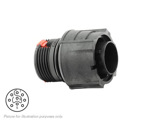 Souriau Sunbank by Eaton Circular Connector, 9 Contacts, Cable, Standard Connector, Plug, Male, IP67, Clipper Series