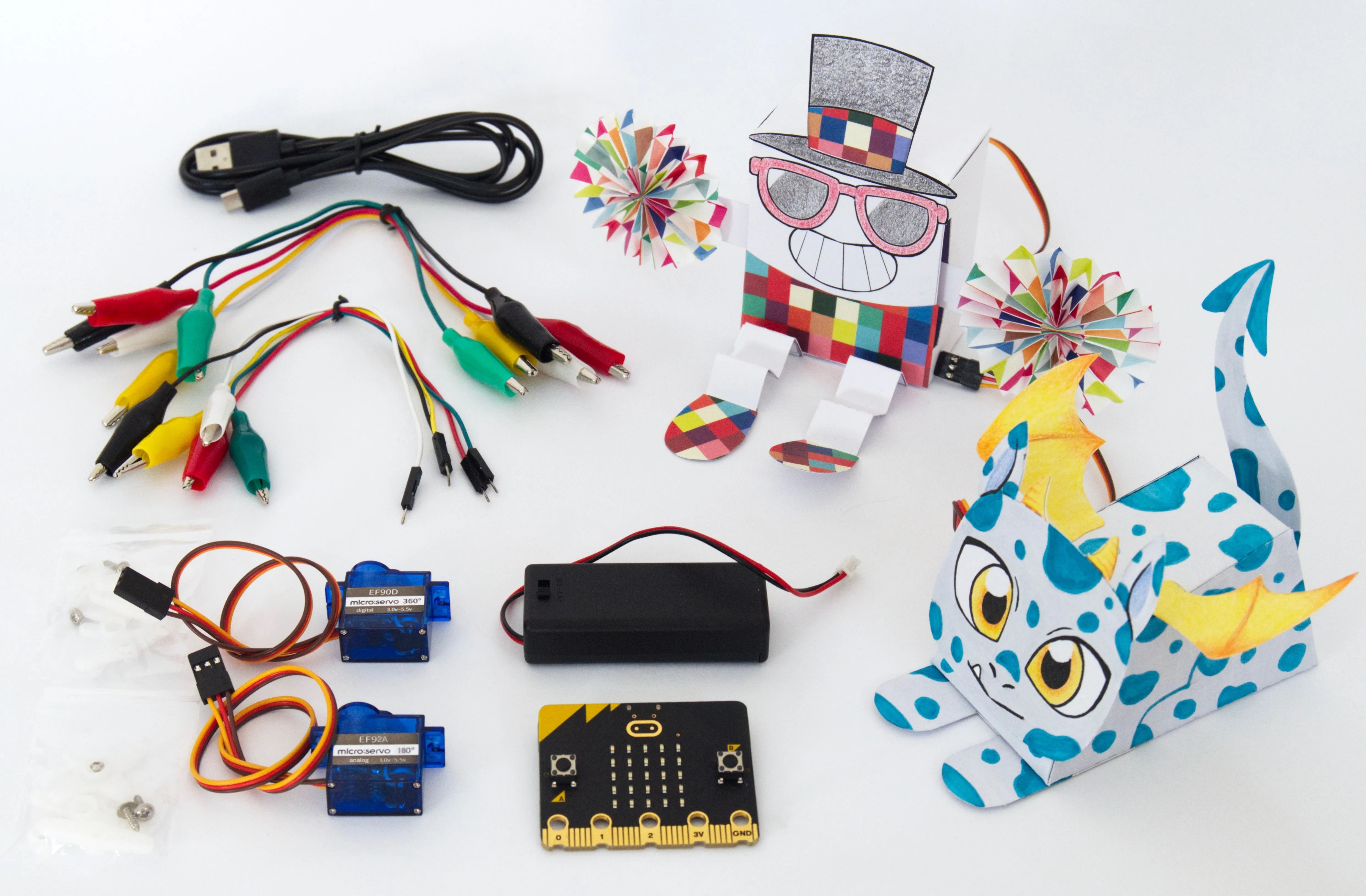 Micro:bit Paper Robot Kit - micro:bit board included