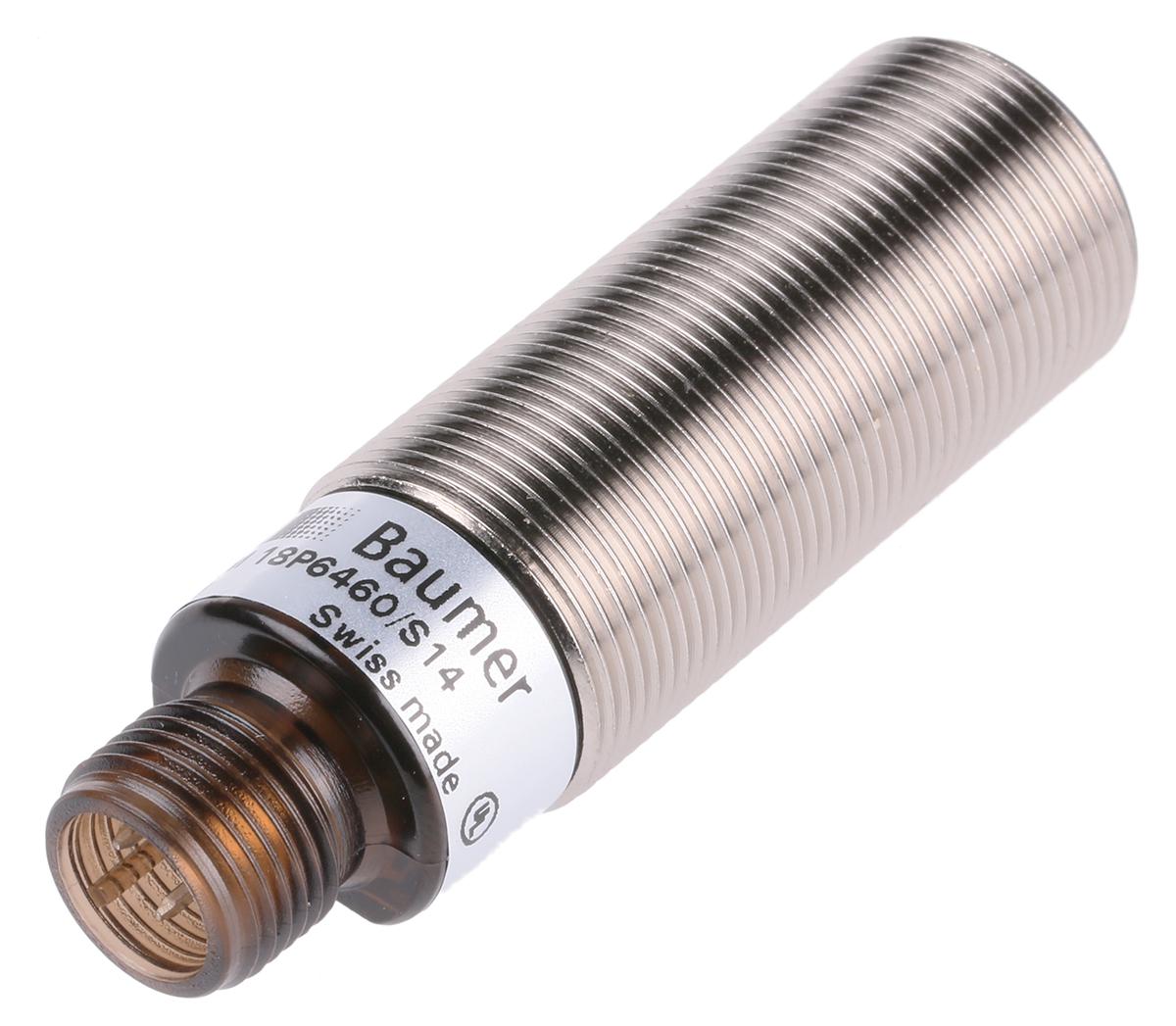 Baumer Diffuse Photoelectric Sensor, Barrel Sensor, 60 mm → 430 mm Detection Range