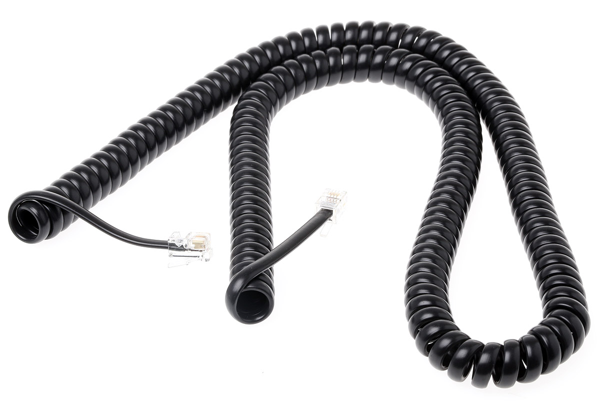 Decelect Phone Accessory, Telephone Cord, Black, 5m