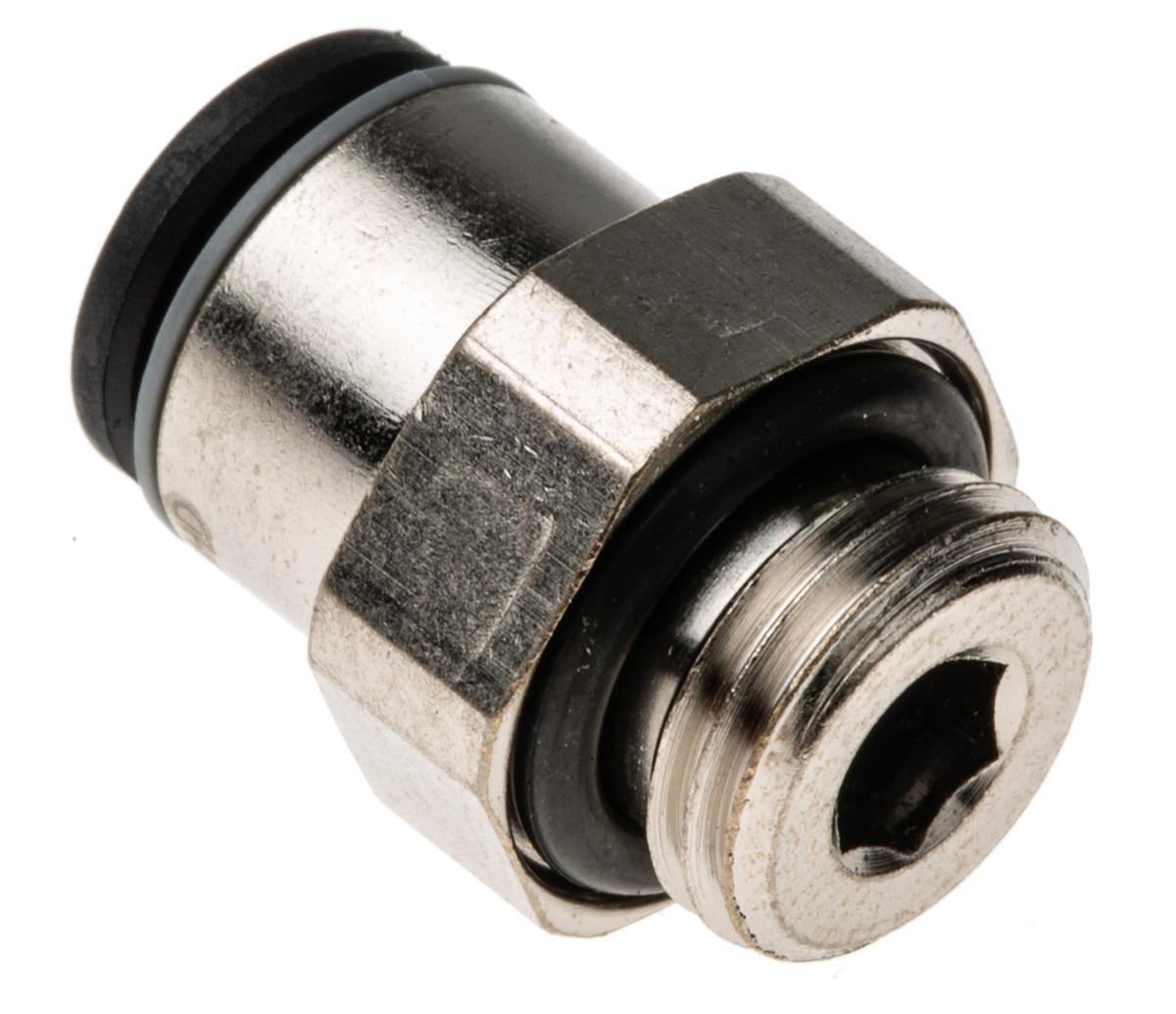 Legris LF3000 Series Straight Threaded Adaptor, M10 Male to Push In 6 mm, Threaded-to-Tube Connection Style