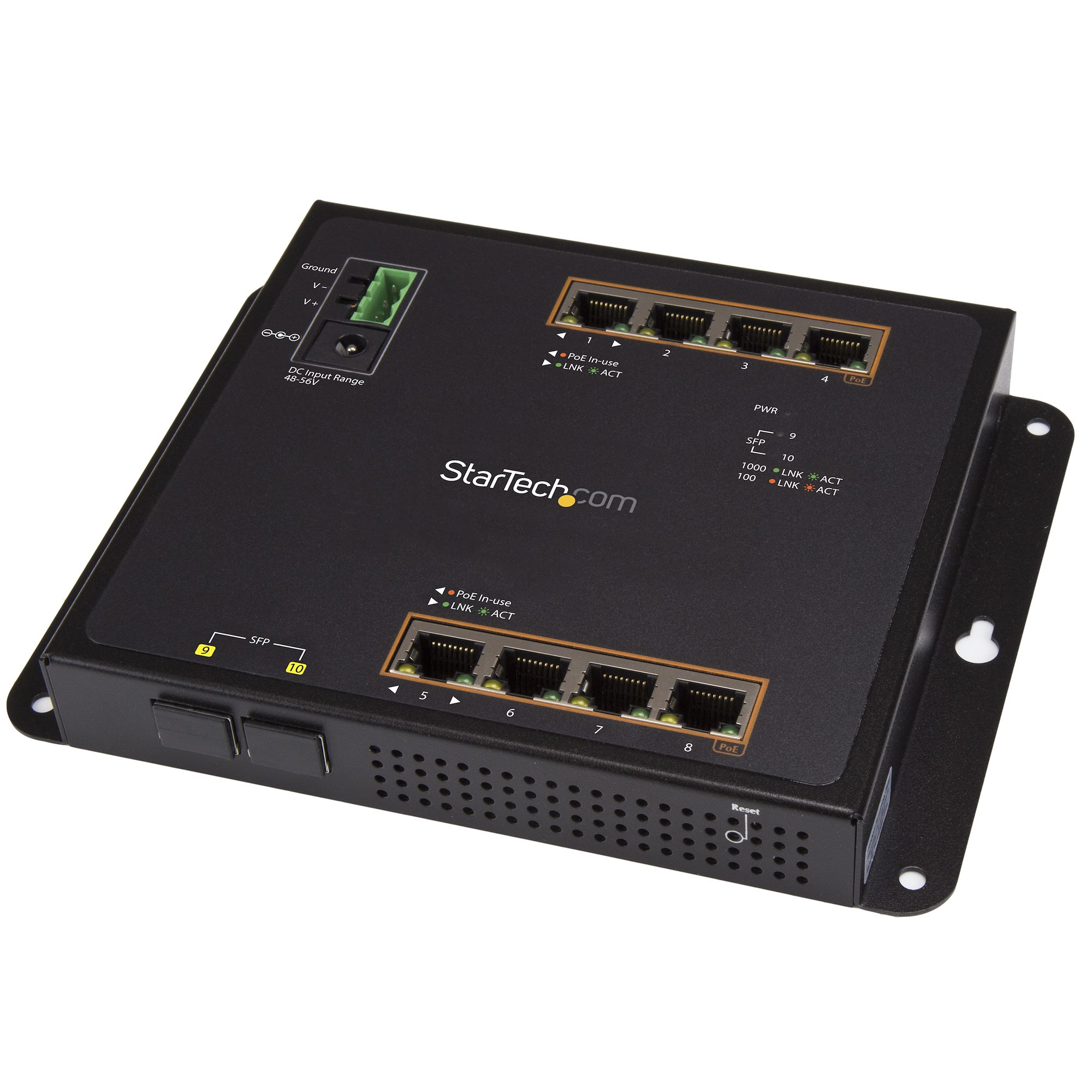 StarTech.com IES101GP2SFW, Managed 8 Port Ethernet Switch With PoE M