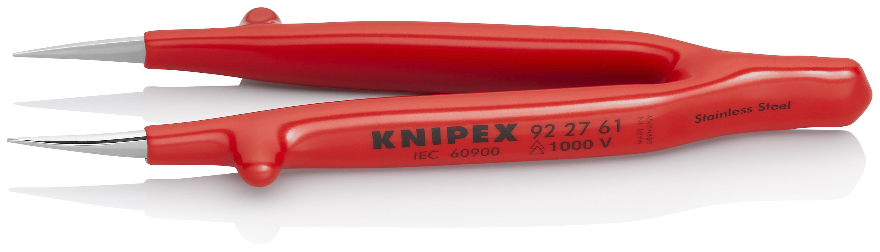 Knipex 130 mm, Nickel Plated Steel, Smooth, Tweezer