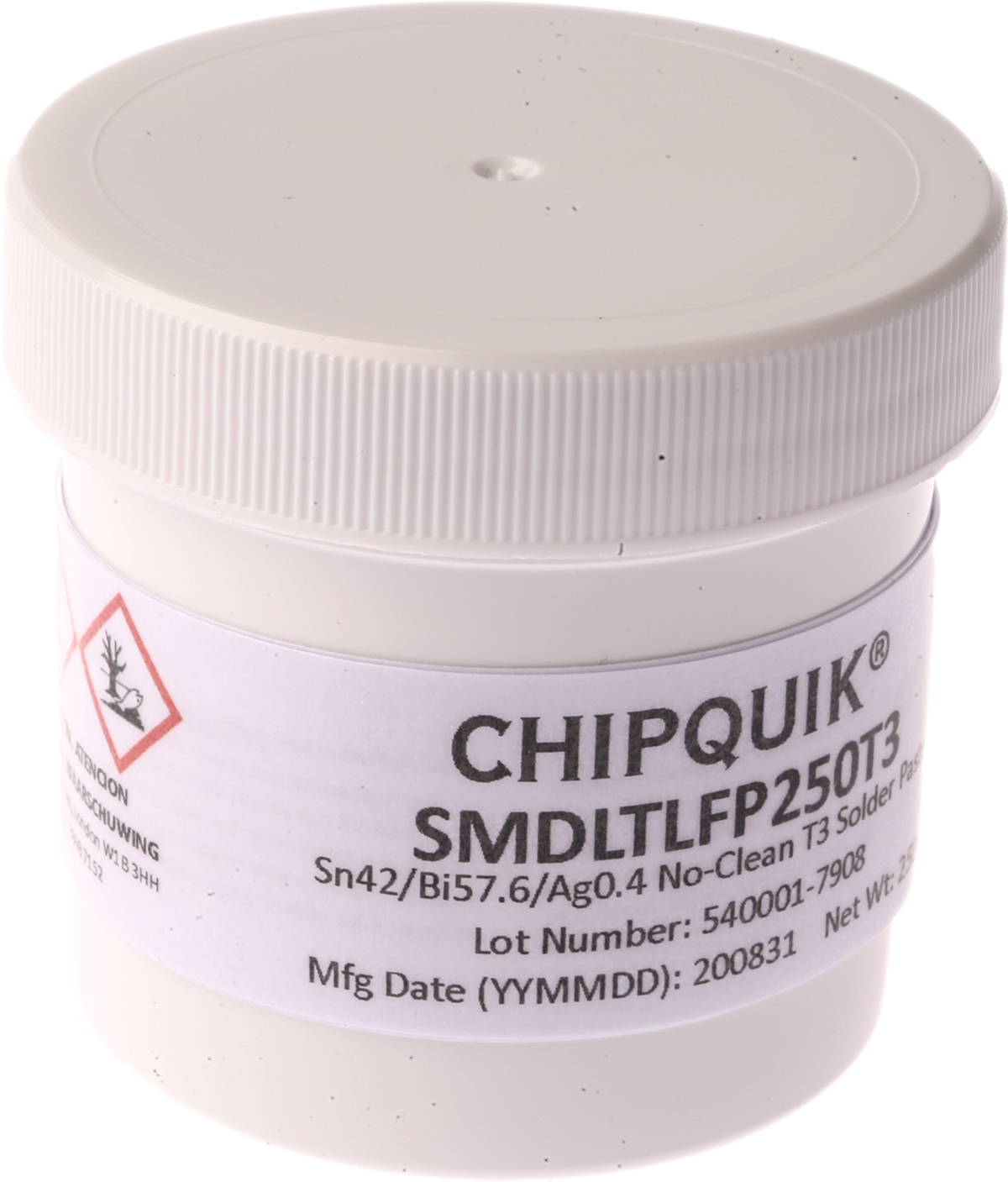 CHIPQUIK SMD LTLF Lead Free Solder Paste, 250g Tub