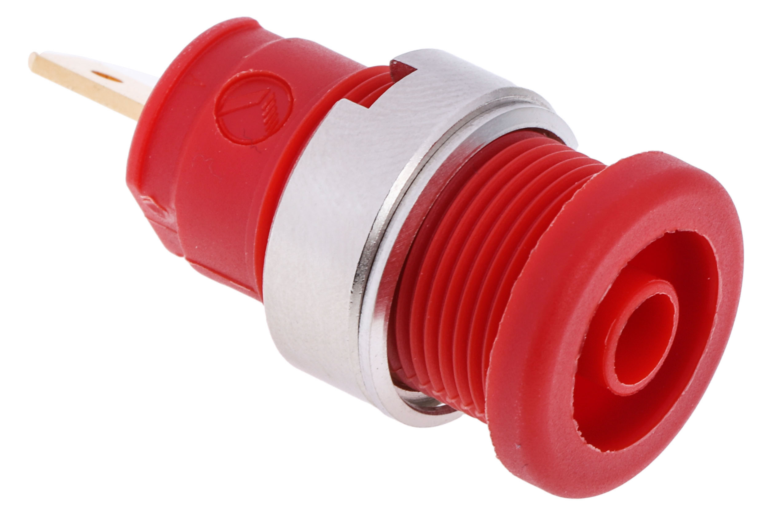 Hirschmann Test & Measurement Red Female Banana Socket, 4 mm Connector, Tab Termination, 25A, 1000V ac/dc, Gold Plating