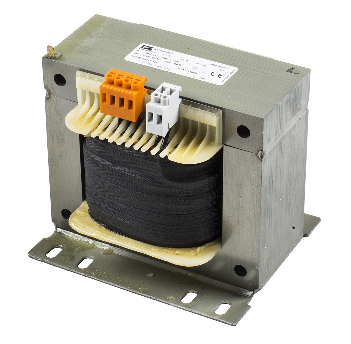 Block 2kVA 1 Output Chassis Mounting Transformer, 230V ac