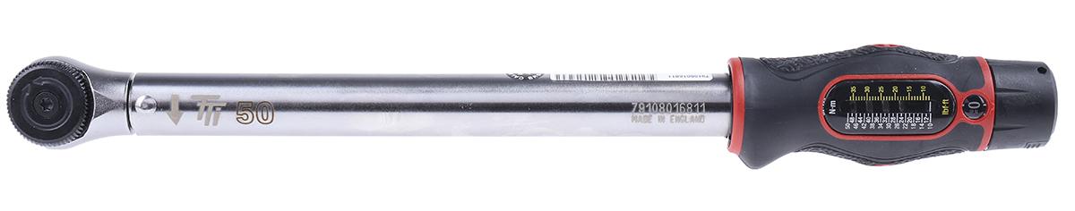 Norbar Torque Tools Click Torque Wrench, 10 → 50Nm, 1/2 in Drive, Square Drive - RS Calibrated