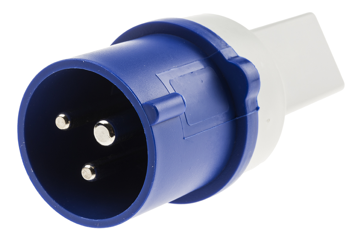 Scame IP20 Blue 1 x 2P + E, 1 x 2P + E Industrial Power Connector Adapter Plug, Socket, Rated At 16A, 250 V