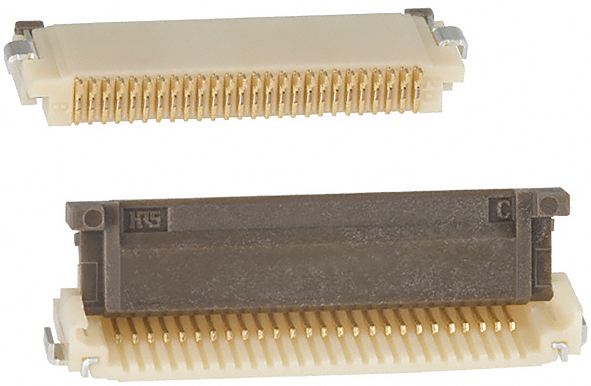 Hirose, FH12 0.5mm Pitch 26 Way Right Angle Female FPC Connector, ZIF Top Contact