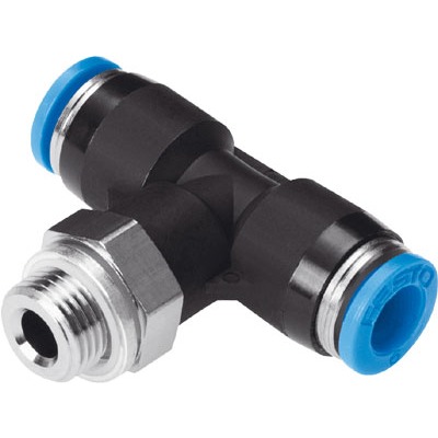 Festo QST Series Push-in Fitting, G 1/8 Male to For tubing outside diameter 6 mm, Threaded-to-Tube Connection Style,