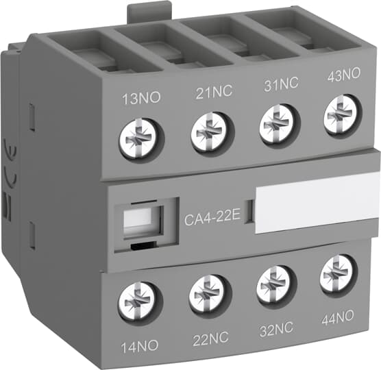 ABB Auxiliary Contact, 4 Contact, 2NC + 2NO, Front Mount CA4