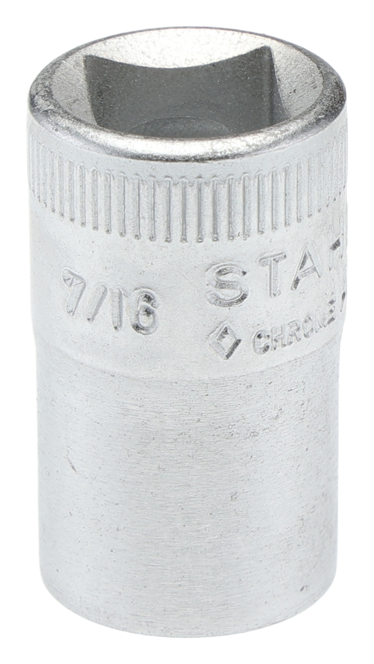 STAHLWILLE 3/8 in Drive 7/16in Standard Socket, 12 point, 28 mm Overall Length