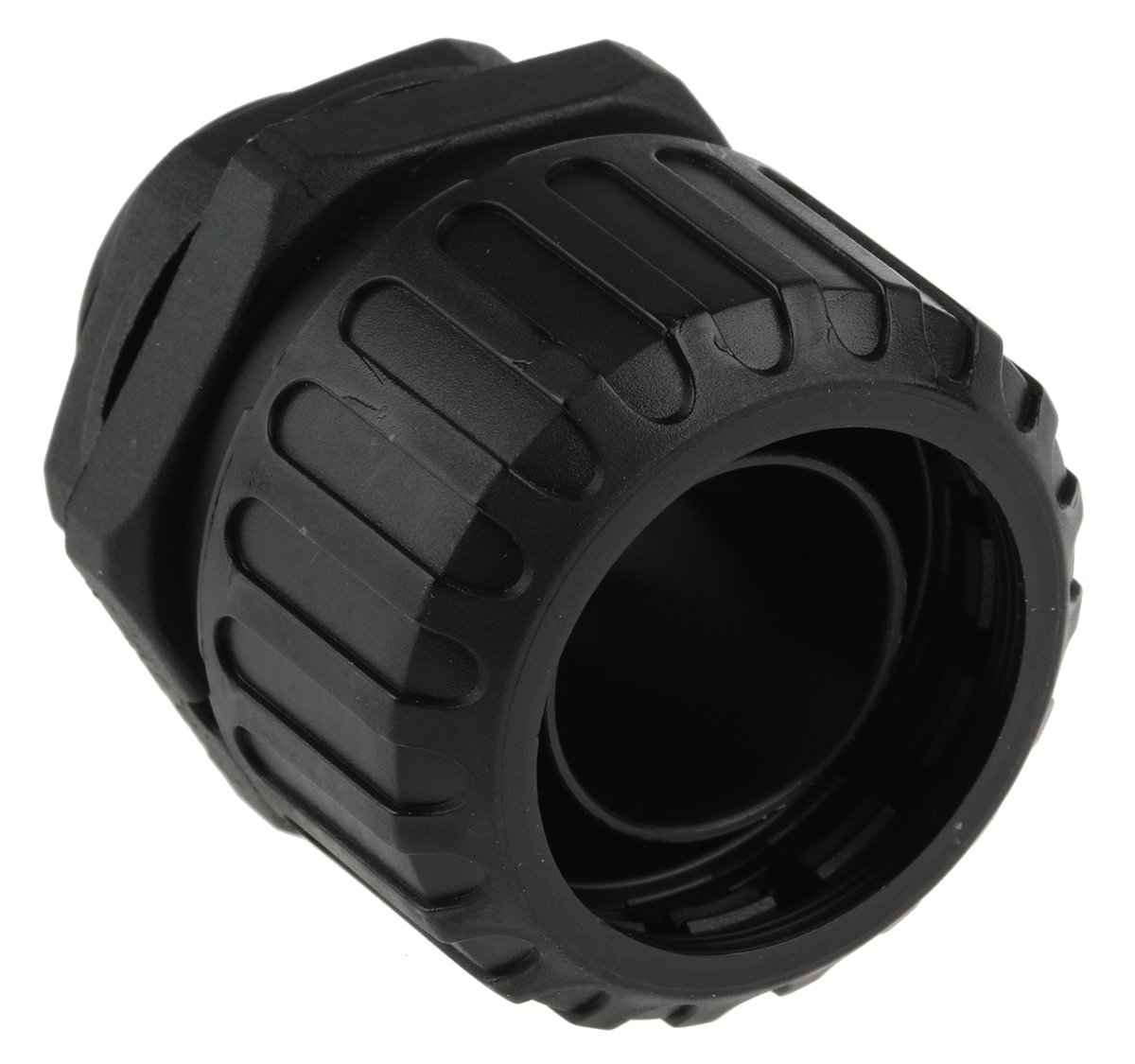 Adaptaflex Straight, Conduit Fitting, 25mm Nominal Size, M25, Nylon 66, Black IP65 rating