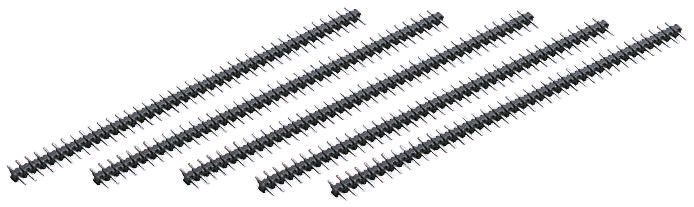 Wurth Elektronik 473 Series Straight Through Hole Pin Header, 40 Contact(s), 2.54 mm Pitch, 2 Row, Unshrouded