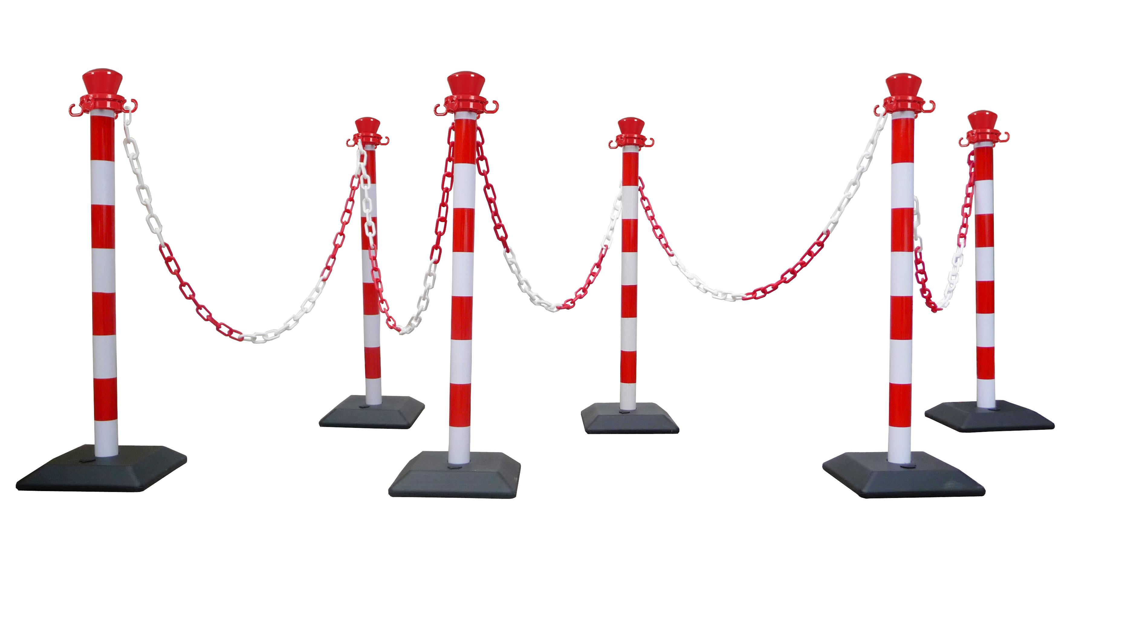 RS PRO Red & White ABS Chain Barrier