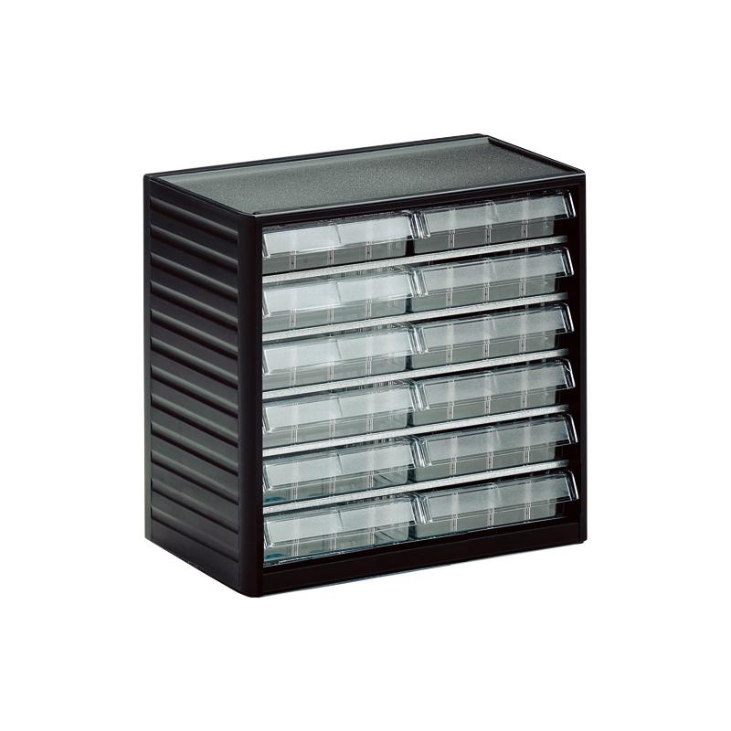 Treston 12 Drawer Storage Unit, PP, 290mm x 310mm x 180mm, Grey