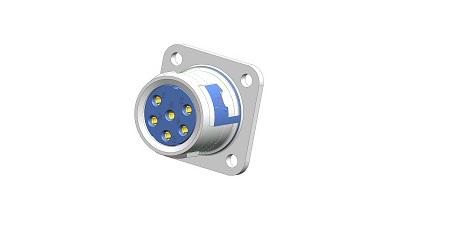 Jaeger Circular Connector, 6 Contacts, Panel, Socket, Female, IP50, IP54, Rapid Series