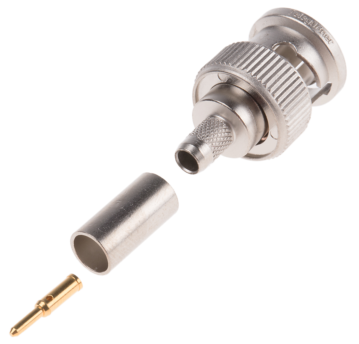 Telegartner, Plug Cable Mount BNC Connector, 75Ω, Crimp Termination, Straight Body