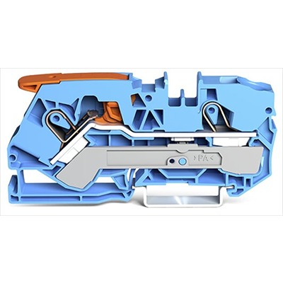 WAGO 2110-1204 TOPJOB S Series Blue, 10mm², 1-Level, Push In Termination, ATEX, IECE