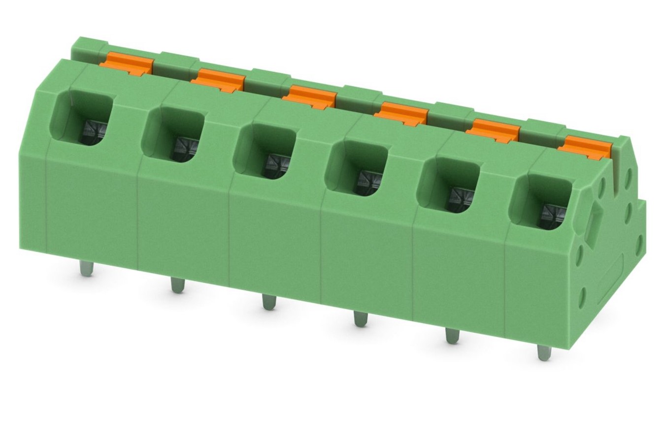 Phoenix Contact SPTAF 1/ 6-5.0-IL Series PCB Terminal Block, 6-Contact, 5mm Pitch, Through Hole Mount, 1-Row, Screw