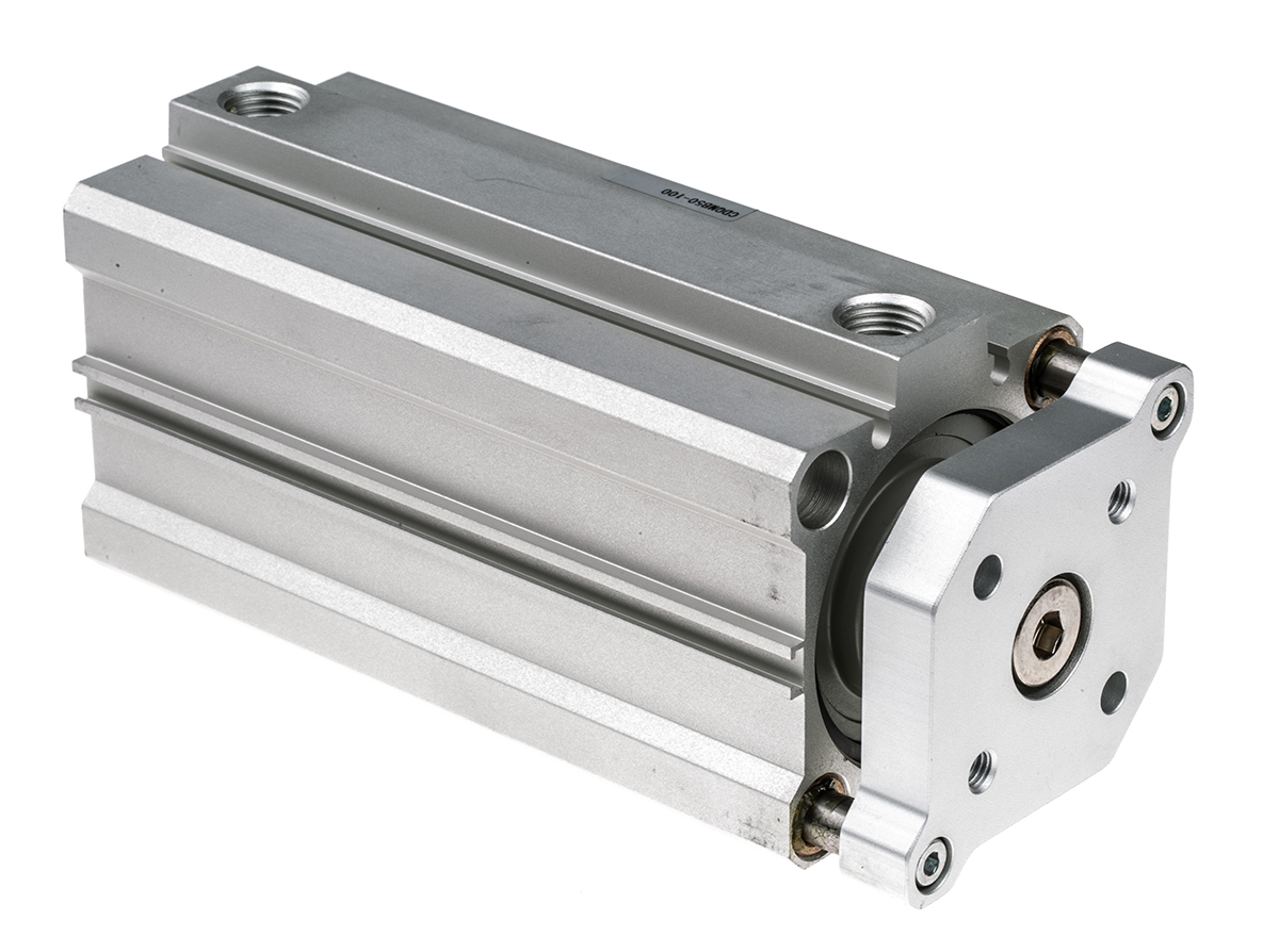 SMC Pneumatic Guided Cylinder - 50mm Bore, 100mm Stroke, CQM Series, Double Acting
