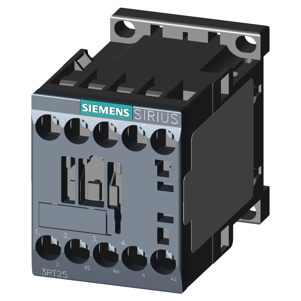 Siemens SIRIUS 3RT25 Contactor, 220/240 V ac Coil, 4-Pole, 16 A, 7.5 kW, 2NO + 2NC, 400 V