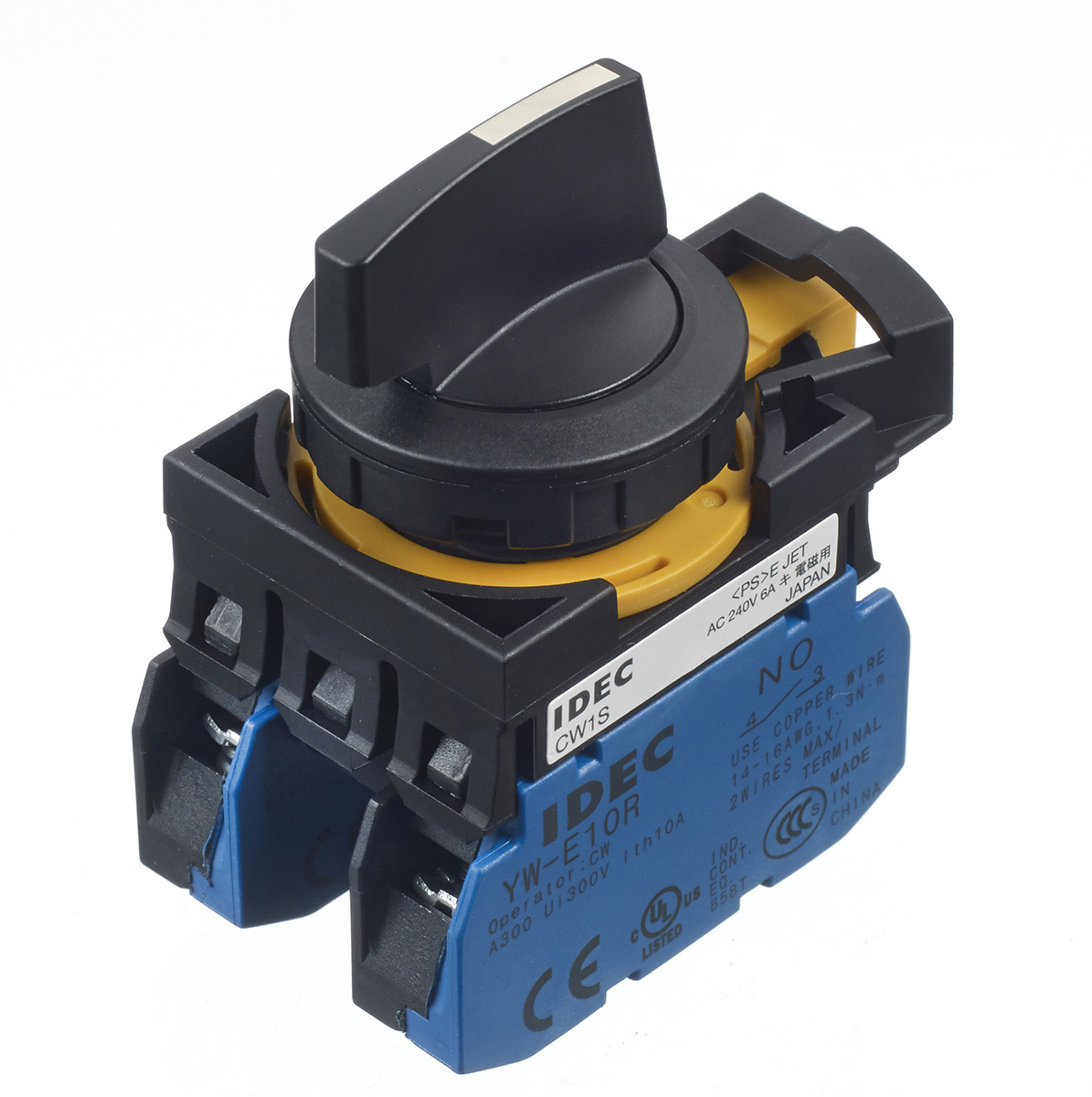 Idec Selector Switch - (DPST) 22mm Cutout Diameter 3 Positions