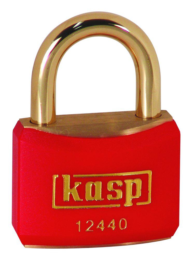 Kasp Clamping Weatherproof Brass Padlock, 20mm Shackle, 40mm Body