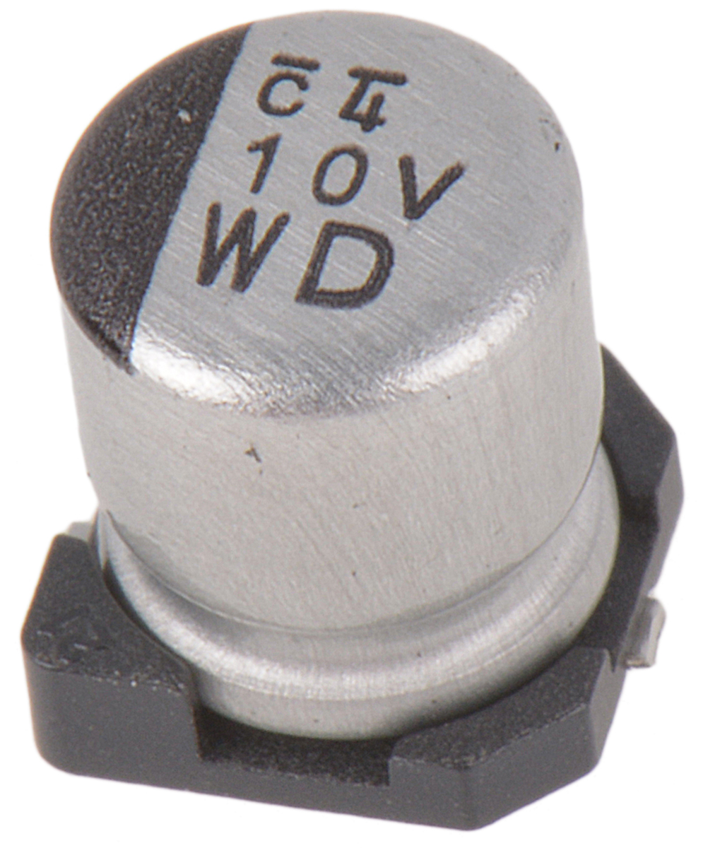 Nichicon 10μF Aluminium Electrolytic Capacitor 35V dc, Surface Mount - UWD1V100MCL1GS