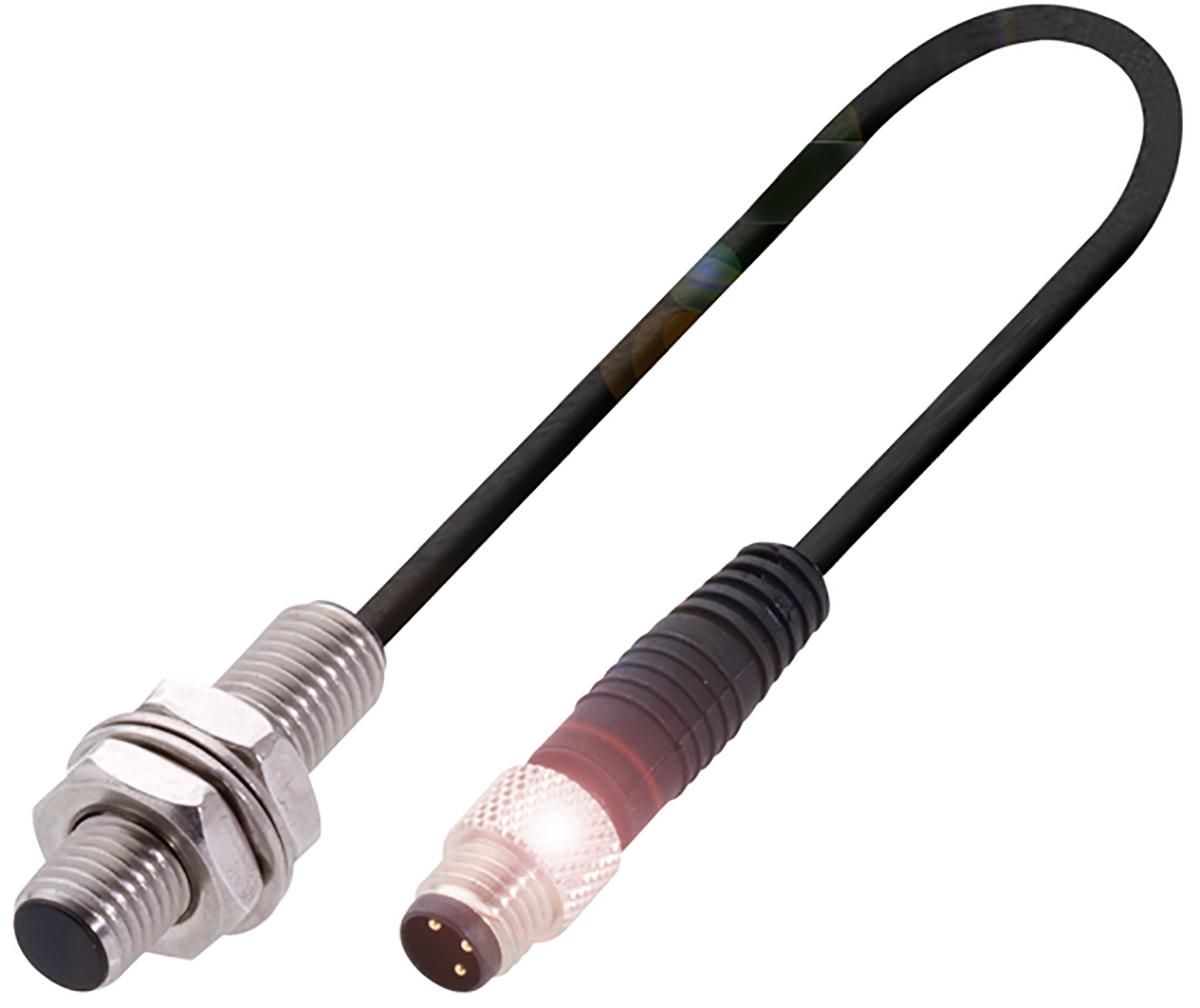 BALLUFF Inductive Threaded Barrel Proximity Sensor, M8, 2 mm Detection, PNP NO, 10 → 30 V dc