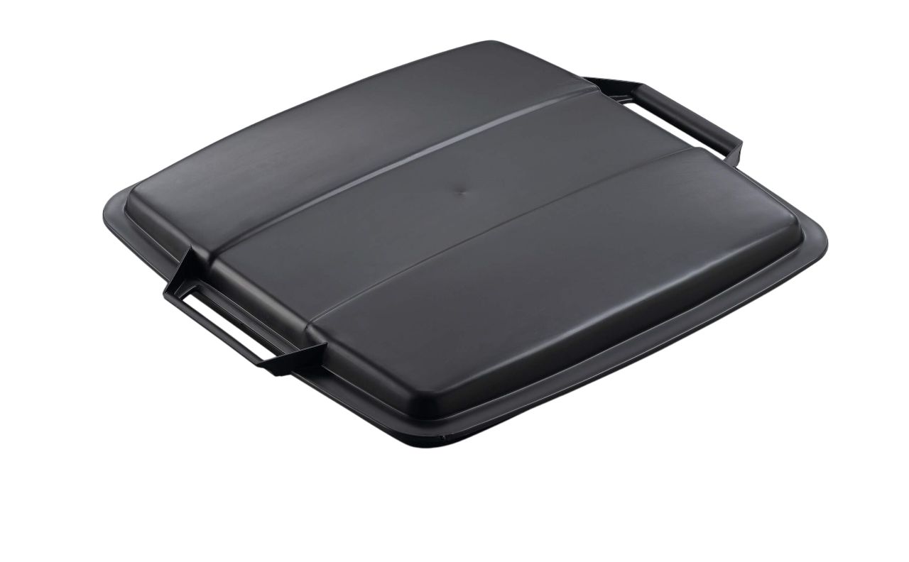Durable Black Plastic Waste Bin Lid for DURABIN, 470mm