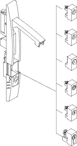 Schneider Electric Black Locking Handle