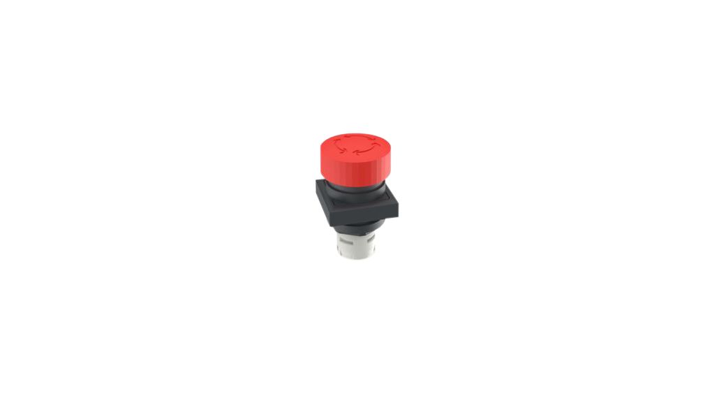 RAFI RAFIX 16 Series Latching Emergency Stop Push Button, PCB, 16.2mm Cutout, IP65