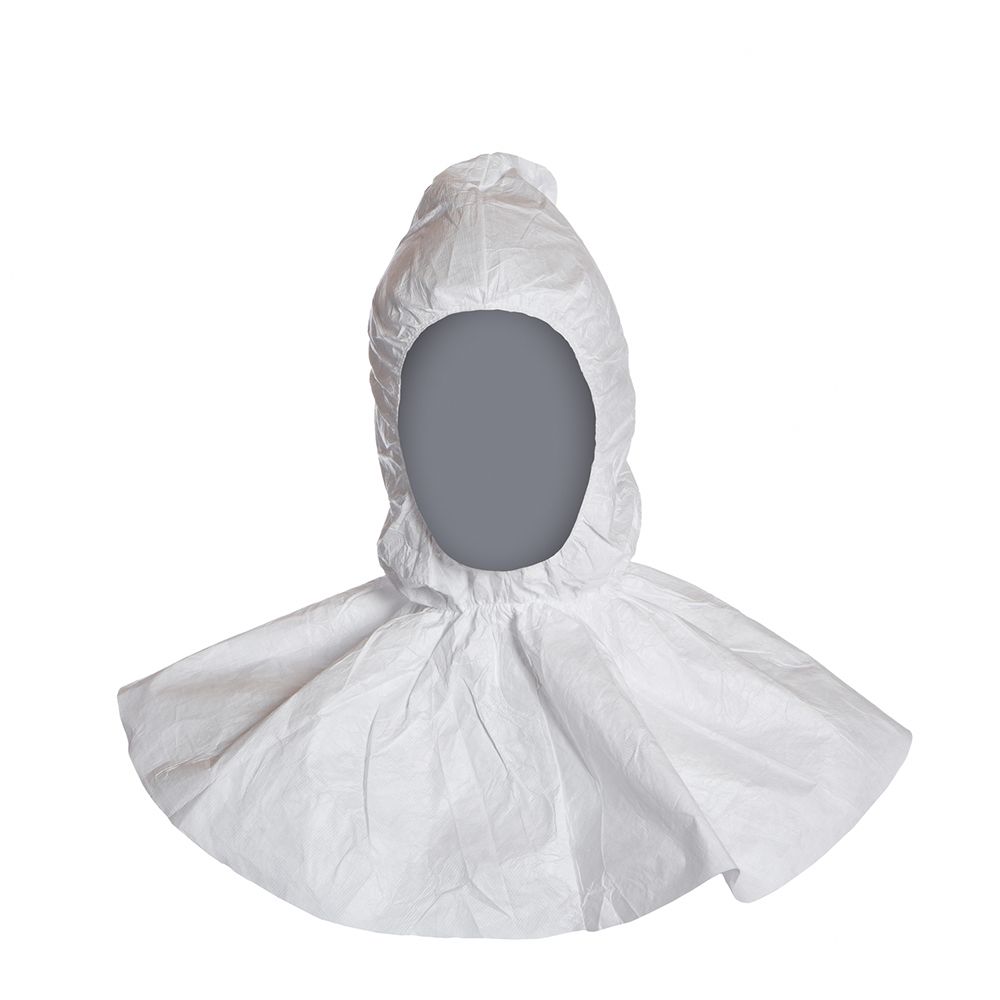 DuPont D13395804 White Anti-Static Tyvek Protective Hood, Resistant to Non-Hazardous Substances