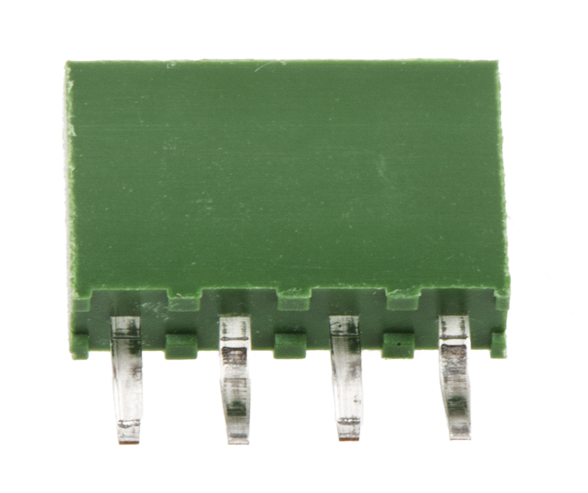 TE Connectivity AMPMODU HV100 Series Straight Through Hole Mount PCB Socket, 4-Contact, 1-Row, 2.54mm Pitch, Solder