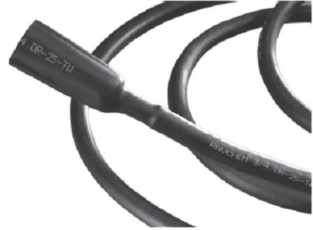TE Connectivity Adhesive Lined Heat Shrink Tube, Black 12.7mm Sleeve Dia. x 10m Length 2:1 Ratio, DR-25 Series