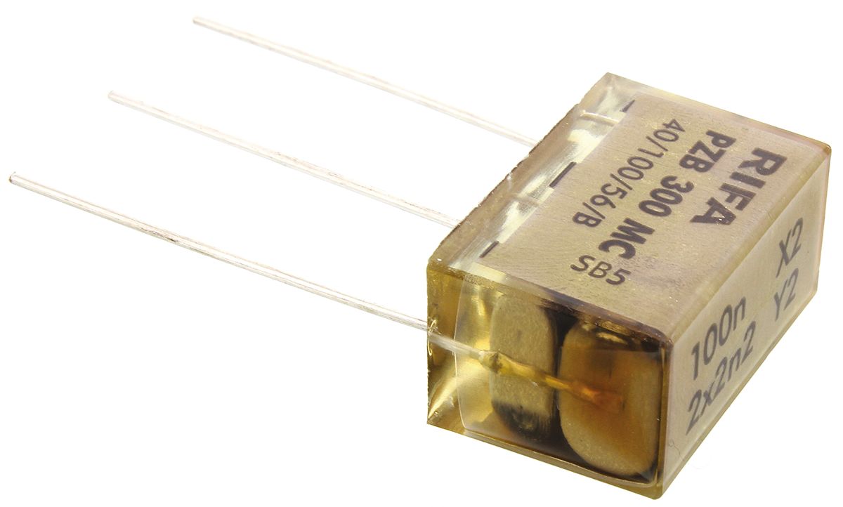 KEMET PZB300 Paper Capacitor, 275V ac, ±20%, 100nF, Through Hole
