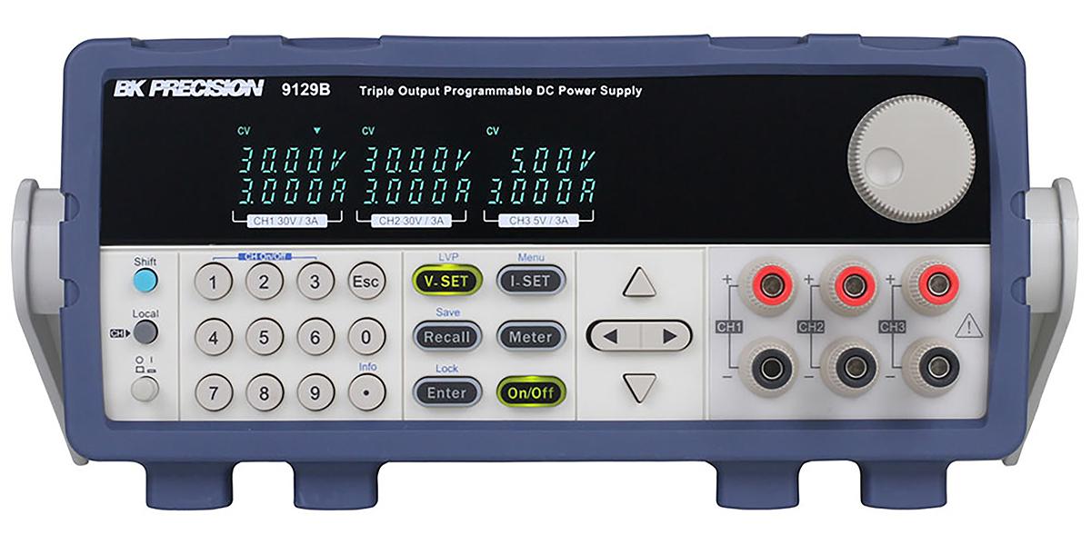 BK Precision 9129B Series Digital Bench Power Supply, 0 → 5V, 0 → 3A, 3-Output, 195W - UKAS Calibrated