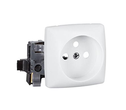 Legrand Saillie White 1 Gang Plug Socket, 16A, Type E - French, Indoor Use