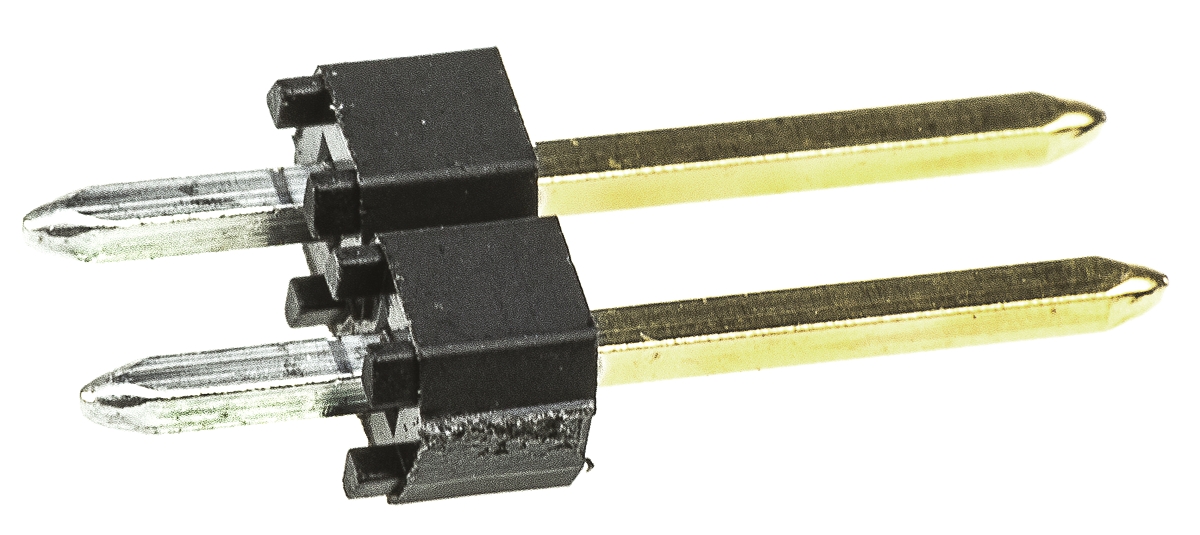 Molex C-Grid III Series Straight Through Hole Pin Header, 2 Contact(s), 2.54 mm Pitch, 1 Row, Unshrouded
