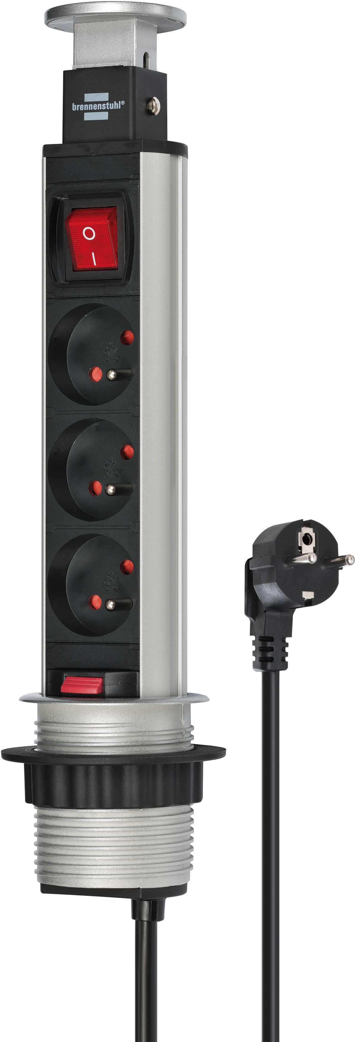 brennenstuhl 2m 3 Socket 2P+T Socket, 230 V, IP20
