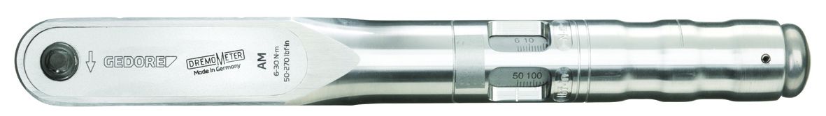Gedore DREMOMETER AM Click Torque Wrench, 6 → 30Nm, 1/4 in Drive, Square Drive