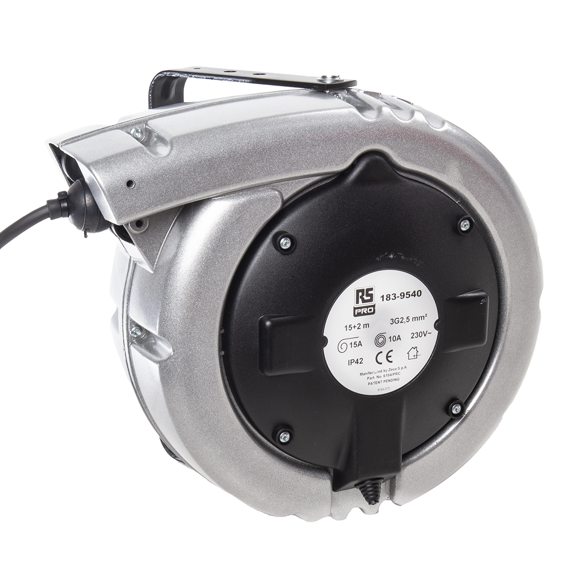 RS PRO 15m 0 Socket Cable Reel Cassette Reel, 230 V