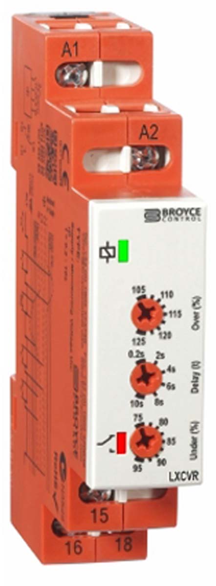 Broyce Control Phase, Voltage Monitoring Relay, 1 Phase, SPDT, DIN Rail