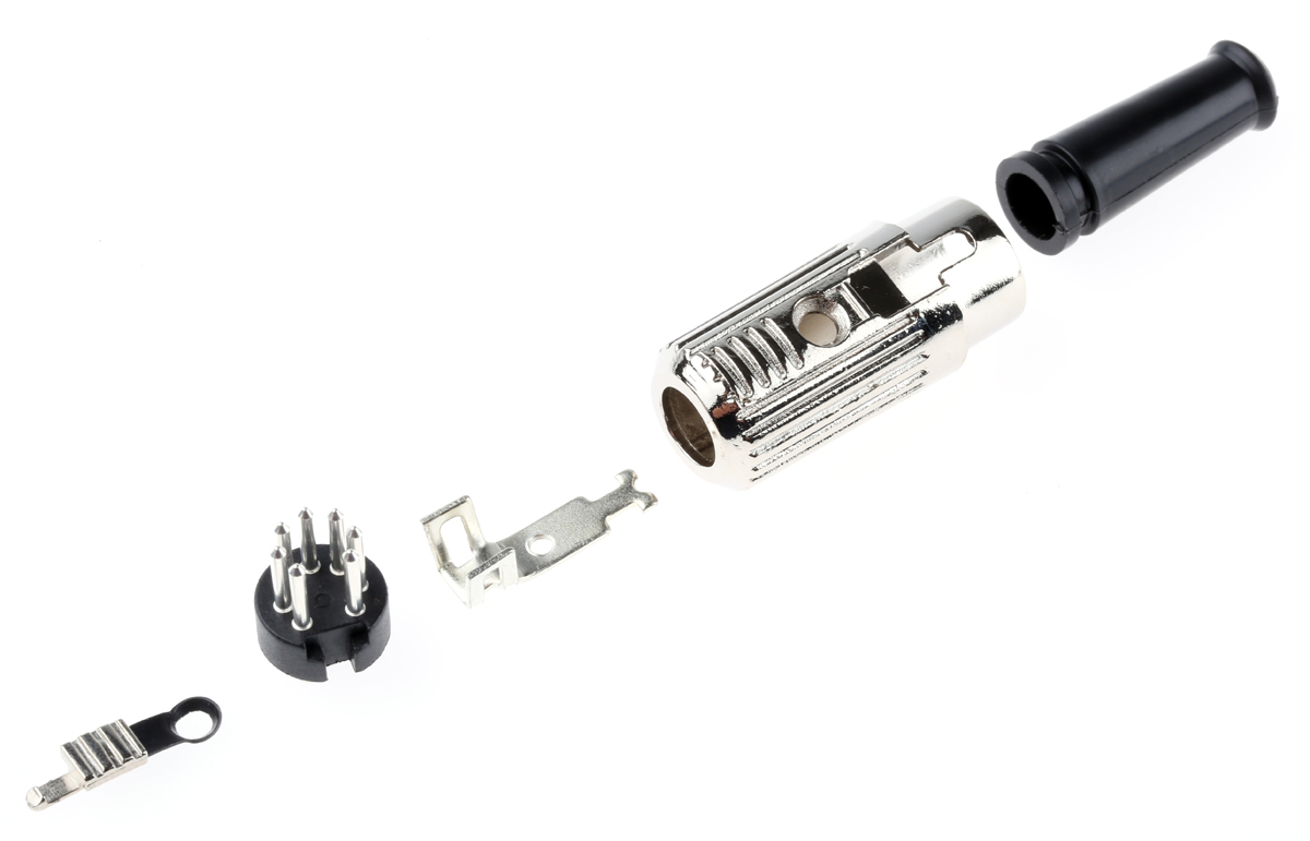 RS PRO 7 Pole Din Plug, 1A, 100 V ac, Push Lock, Male, Cable Mount